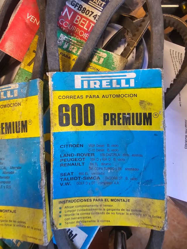85 Correas Auxiliares Pirelli etc
( NO WALLAPAY)