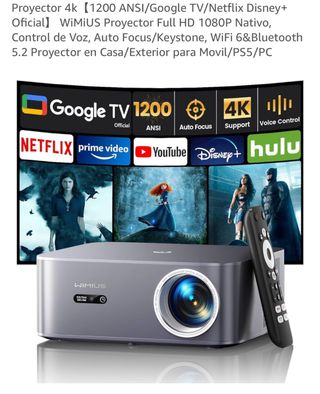 NUEVO Proyector WiMiUS 4K Full HD 1080P