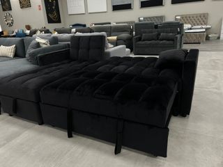 Sofá Negro 210cm - Cama Matrimonial 190x170cm