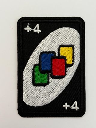 Toppa UNO +4 patch termoadesiva parche gioco carte