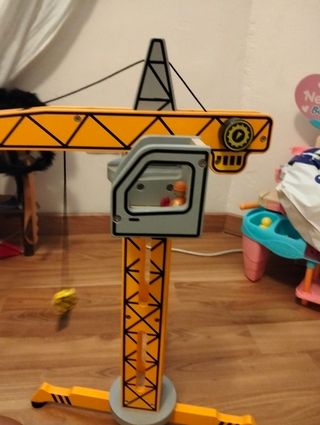 Grúa de madera para niños