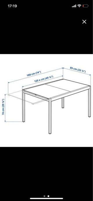 Mesa de comedor extensible cristal y metal
