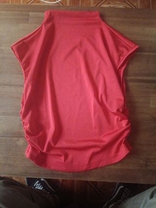 Top estilo chino rojo
