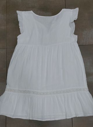 Vestido Ibicenco Corto H&M Blanco