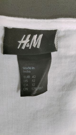 Vestido Ibicenco Corto H&M Blanco