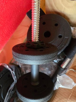 Mancuernas ajustables con discos