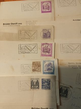 Francobolli Austria su biglietto commerciale