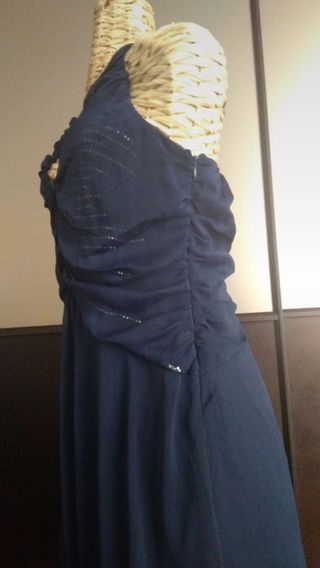 Abito blu con paillettes