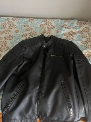 Chaqueta de cuero Jack & Jones Negra