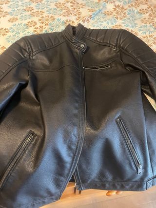 Chaqueta de cuero Jack & Jones Negra
