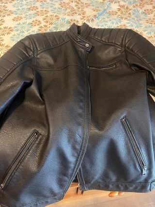 Chaqueta de cuero Jack & Jones Negra