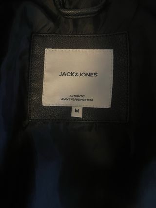 Chaqueta de cuero Jack & Jones Negra