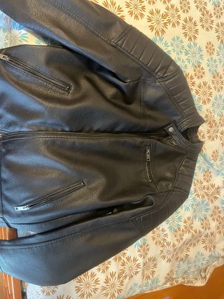 Chaqueta de cuero Jack & Jones Negra