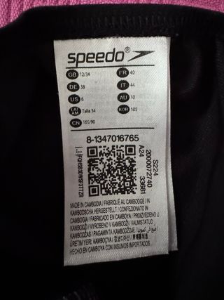 Costume intero Speedo nero e rosa taglia IT 44