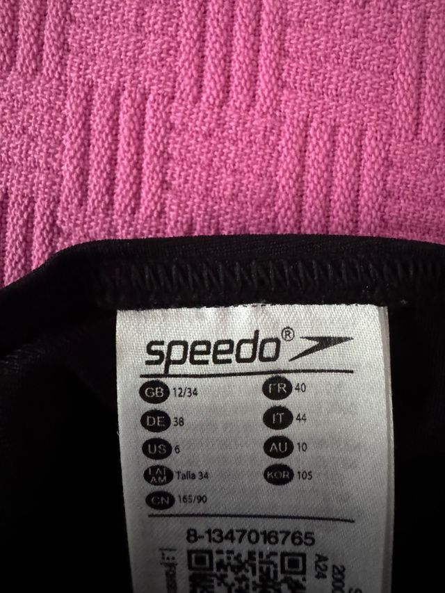Costume intero Speedo nero e rosa taglia IT 44