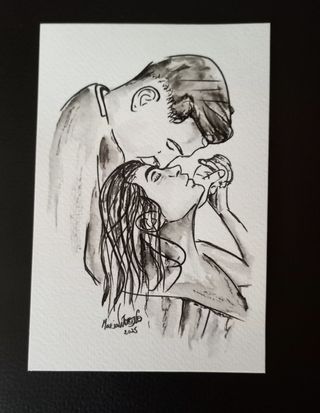 Ilustração Original Aguarela 10x15cm