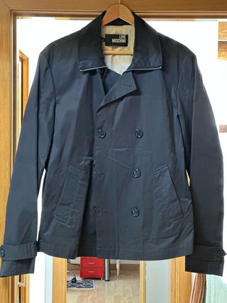 Chaqueta Moschino Azul Marino Tipo Gabardina