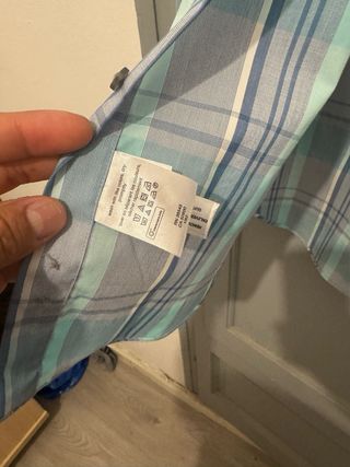 Camisa Calvin Klein Hombre Cuadros Azul/Verde