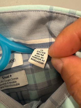 Camisa Calvin Klein Hombre Cuadros Azul/Verde