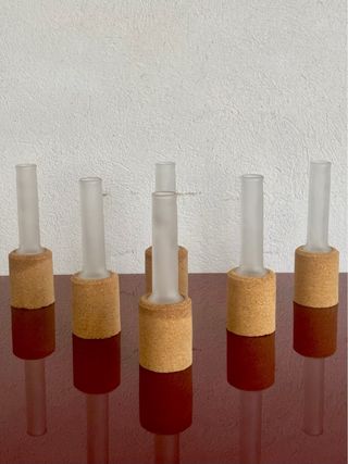 6 Bicchieri Vodka Mambo Vetro con Fondo Sughero