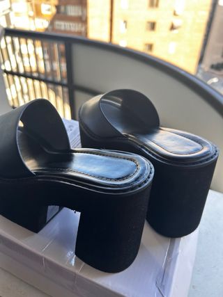 Zapatos de tacón negros plataforma