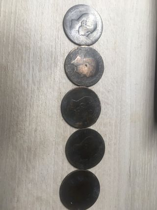 Monedas Alfonso XII 1879 muy usadas