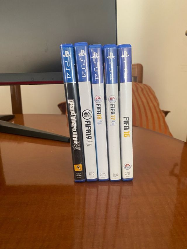 Juegos PS4 FIFA 16, 17, 18, 19 y GTA V