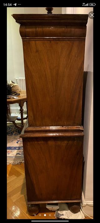 Secreter inglés antiguo de madera