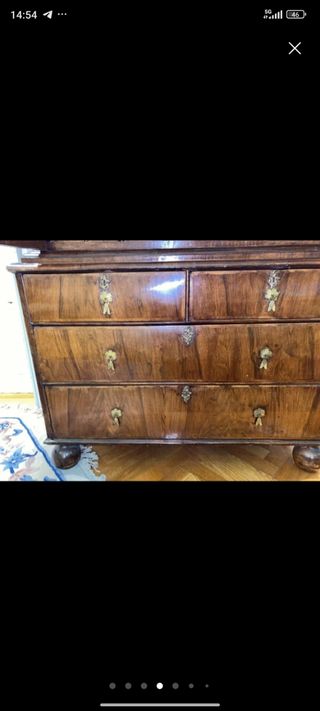 Secreter inglés antiguo de madera