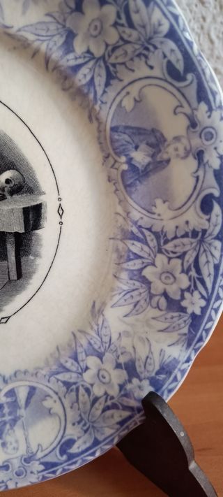 Plato San Matías Siglo XIX Sarreguimes