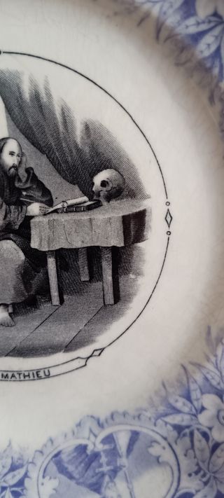 Plato San Matías Siglo XIX Sarreguimes