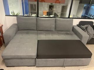 Sofá Cama Gris Tela