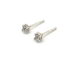 pendientes oro 18k con piedra con circonita