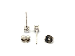 pendientes oro 18k con piedra con circonita