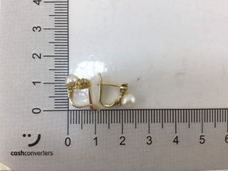 pendientes oro 18k con piedra con circonita,perla