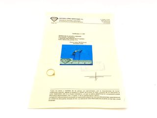 sortija oro 18k con piedra con diamante