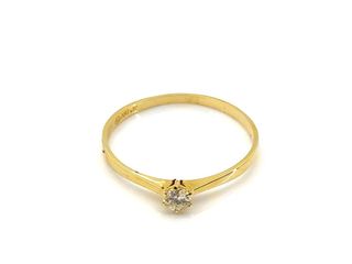 sortija oro 18k con piedra con diamante