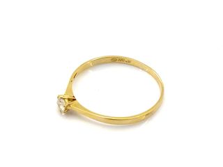 sortija oro 18k con piedra con diamante