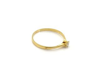 sortija oro 18k con piedra con diamante