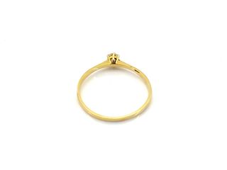 sortija oro 18k con piedra con diamante