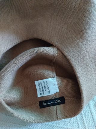 Boina de lana beige , mujer , firma Massimo Dutti 