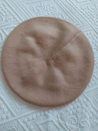 Boina de lana beige , mujer , firma Massimo Dutti 