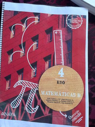libro de matemáticas b operación mundo Anaya