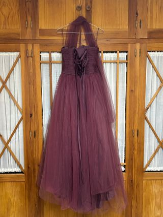 Traje de Fiesta Morado con Broche