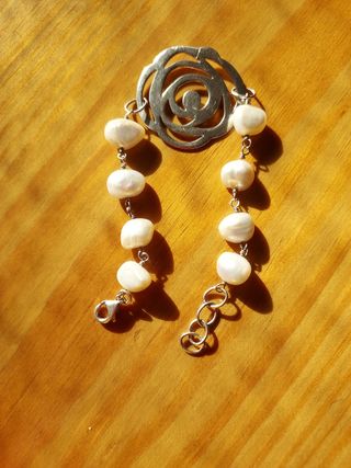 Pulsera Tous Plata Ley Original Perlas