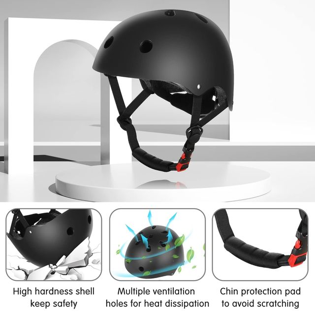 Casco y protectores para patinar niños
