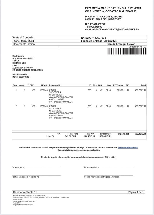 Patinete Eléctrico Xiaomi 4