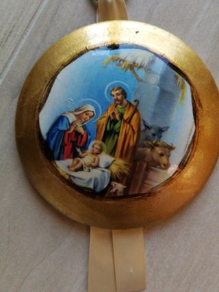 Sacra Famiglia Quadro Natale idea regalo in gesso