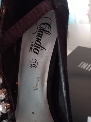 Zapatos de tacón Claudia negros talla 39