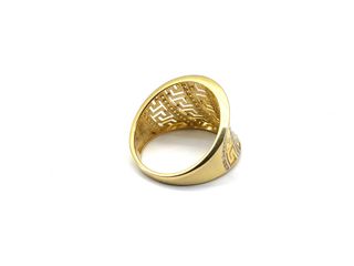 sortija oro 18k con piedra con circonita